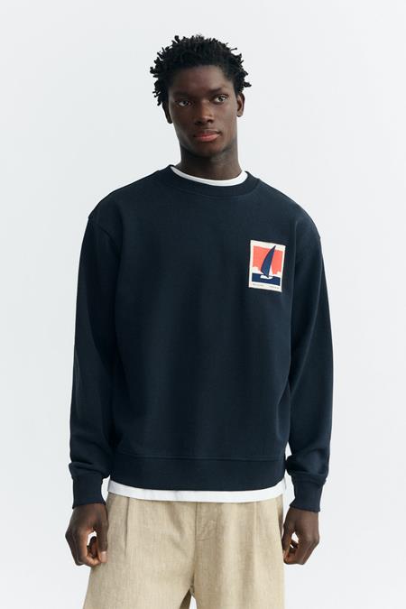Sweatshirt Patched Optimist Leon Schwarz