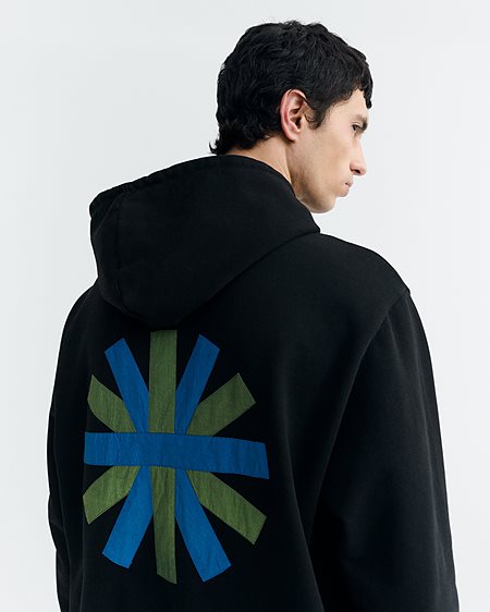 Sweatshirt Simon Sun Patch Back Black from Shop Like You Give a Damn