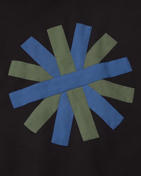 Sweatshirt Simon Sun Patch Back Black from Shop Like You Give a Damn