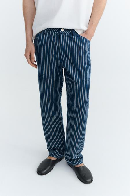 Pants Stan Straight Natural Dye Stripes Blue