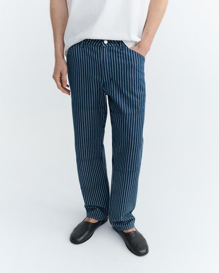 Pants Stan Straight Natural Dye Stripes Blue via Shop Like You Give a Damn
