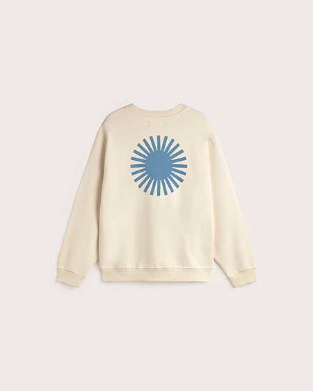 Sweatshirt Leon Blue Sun Back Raw Cream from Shop Like You Give a Damn
