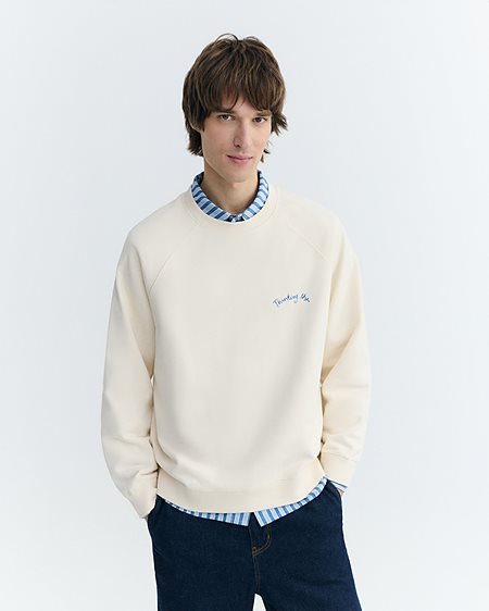 Sweatshirt Dori Pepe Patched Cream from Shop Like You Give a Damn