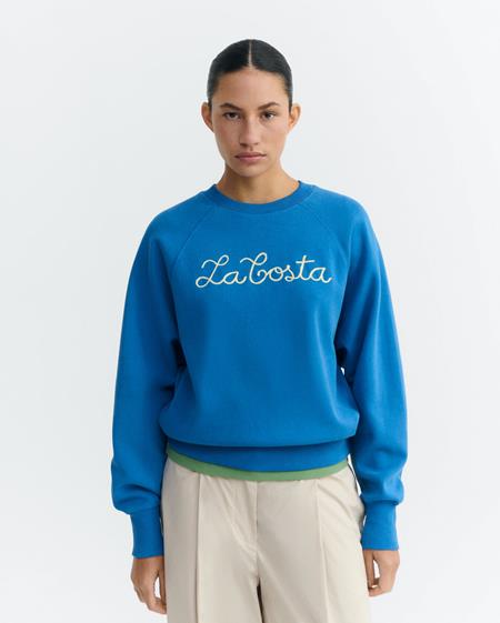 Sweatshirt Bonnie Coast Hand Embroidered Blue via Shop Like You Give a Damn