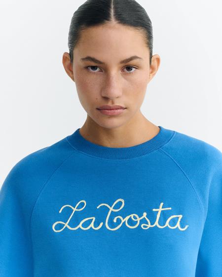 Sweatshirt Bonnie Coast Hand Embroidered Blue from Shop Like You Give a Damn