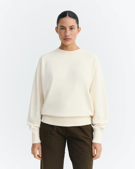 Sweatshirt Shell Bonnie Hand Embroidered Ecru from Shop Like You Give a Damn