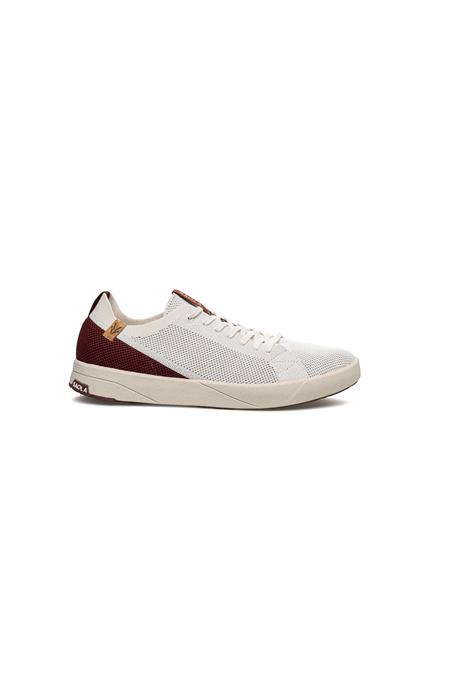 SAOLA: Sneakers Voor Heren Cannon Knit 2.0 Wit/Rood