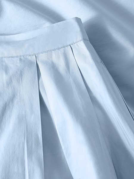 Skirt Satin Pleat Skyway Blue from Shop Like You Give a Damn