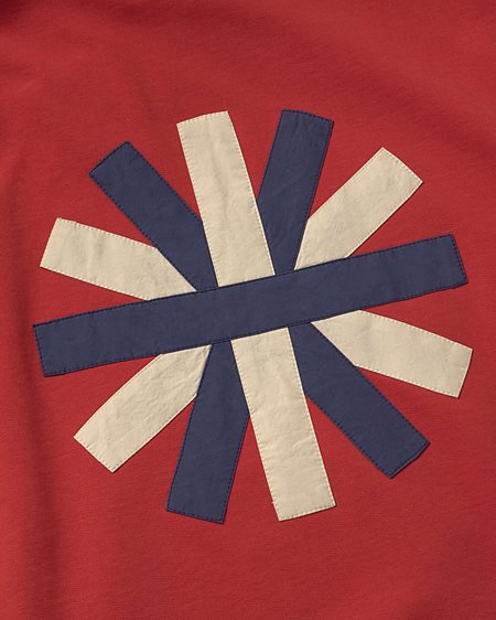 Sweatshirt Simon With Sun Patch Back Red from Shop Like You Give a Damn