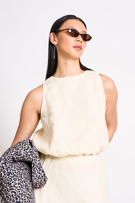 JAN 'N JUNE: Cropped Top Lupin Lichtgeel