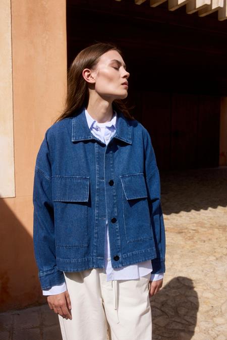 Jasje Van Spijkerstof In Blauw