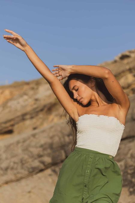 Vanilla Sand: Crop Top Hold Me Tight Cream