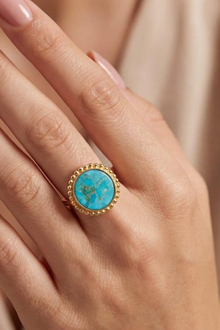 Verstelbare Ring Met Arizona Turkoois