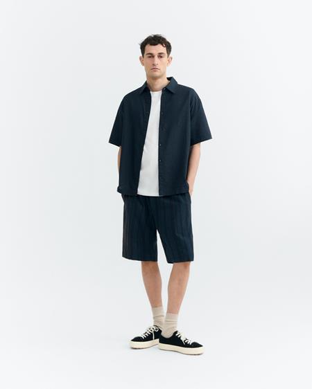 Shorts Bermuda Gasper Navy Stripes via Shop Like You Give a Damn