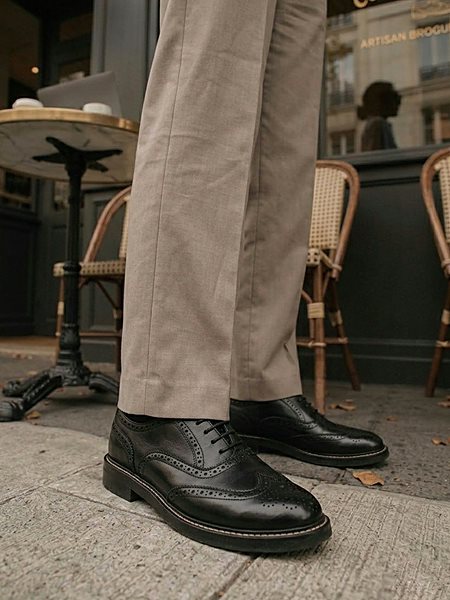 Brogues Women Wide Fit Oxford Black from Shop Like You Give a Damn