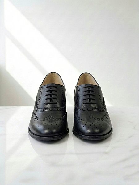 Brogues Women Wide Fit Oxford Black from Shop Like You Give a Damn