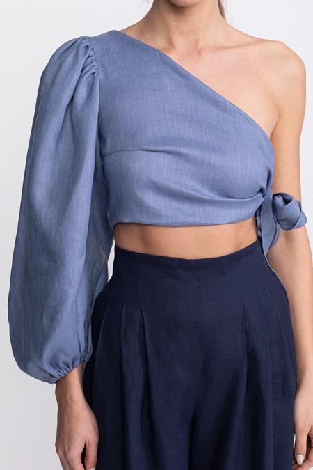 Crop Top Daia Dusty Blue