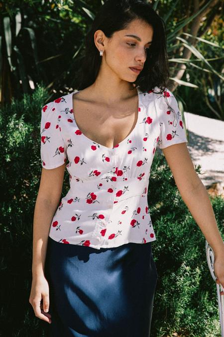 Avani: Bluse Althea Weiß
