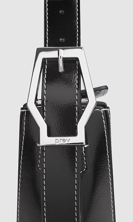 Bag Kiara Midi Laquer Black from Shop Like You Give a Damn