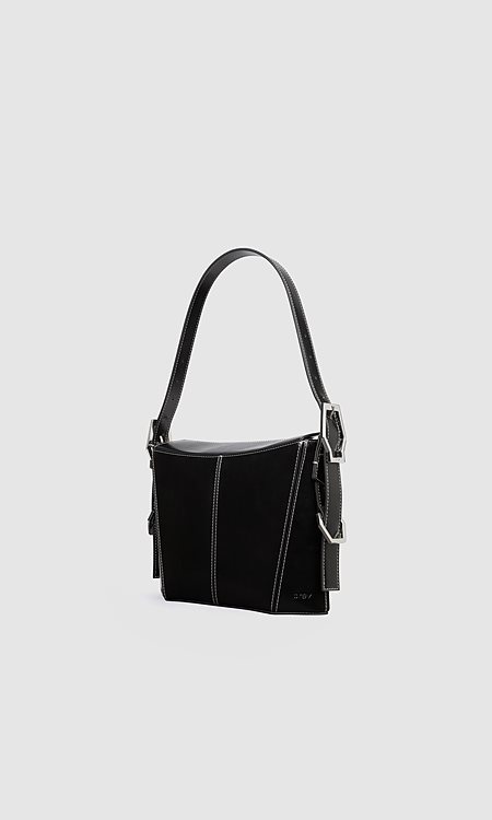 Bag Kiara Midi Laquer Black from Shop Like You Give a Damn