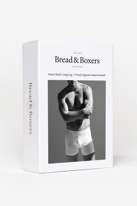 Bread & Boxers: Multipack Van 3 Extra Lange Zwarte Boxershorts
