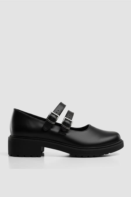 BOHEMA: Ballerinas Mary Jane Twin Schwarz