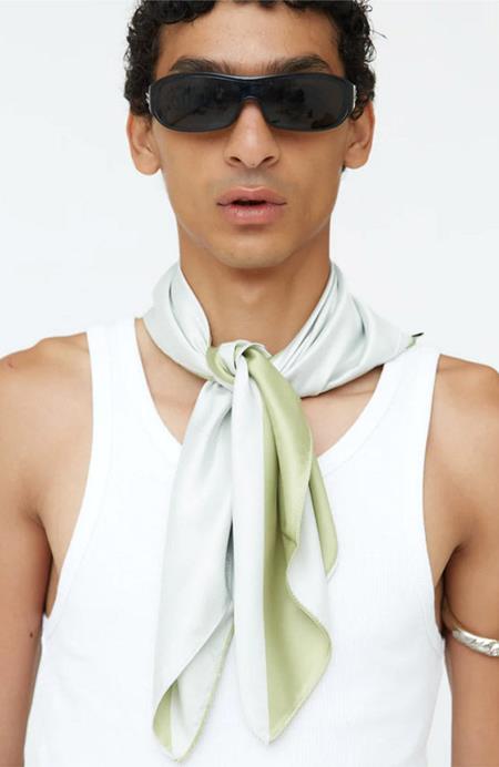 VERB TO DO: Sjaal Dune Small Wit/Groen