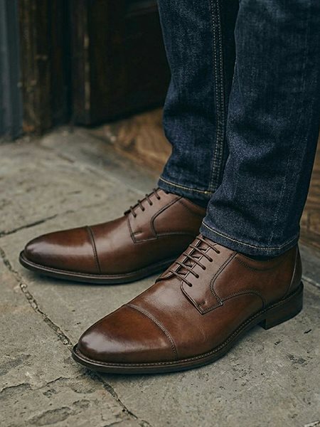 Shoes Derbys Men Waterproof Walnut from Shop Like You Give a Damn