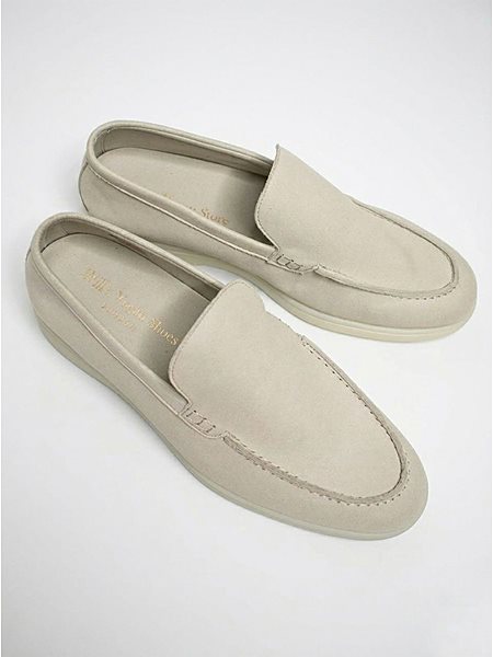 Loafers Men Vegan Suede Stone from Shop Like You Give a Damn