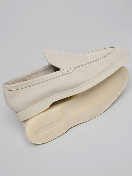 Loafers Men Vegan Suede Stone from Shop Like You Give a Damn