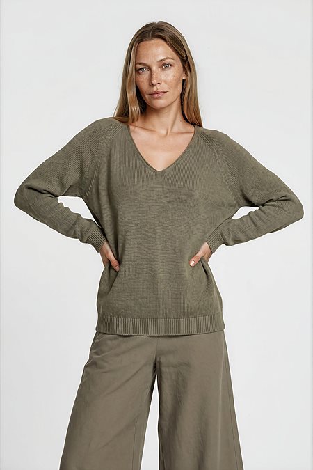 Sweater Lana Knit Dust Olive from Shop Like You Give a Damn
