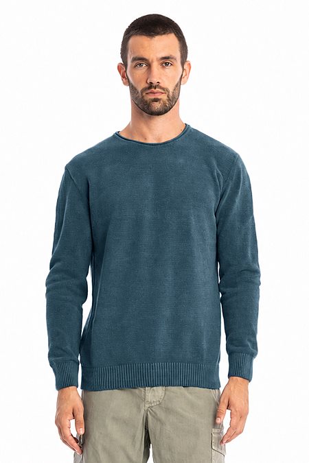 Sweater Keanu Knit Ocean Blue via Shop Like You Give a Damn