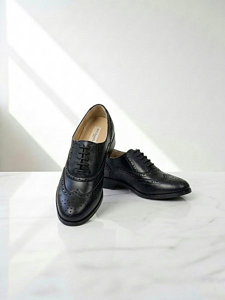 Shoes Men Wide Fit Oxford Brogues Black from Shop Like You Give a Damn