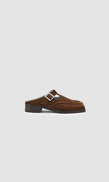 Mules Lou Mahogany via Shop Like You Give a Damn