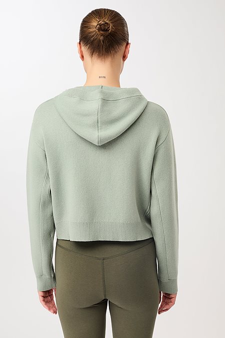 Jacket Knitted Hoodie Desert Green from Shop Like You Give a Damn