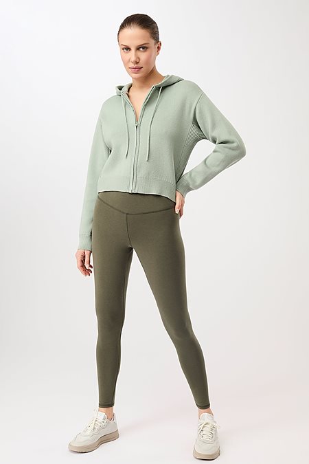 Jacket Knitted Hoodie Desert Green from Shop Like You Give a Damn