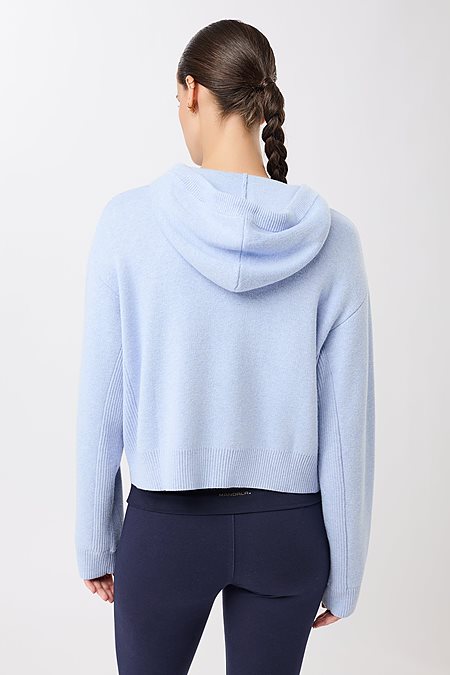 Jacket Knitted Hoodie Blue from Shop Like You Give a Damn