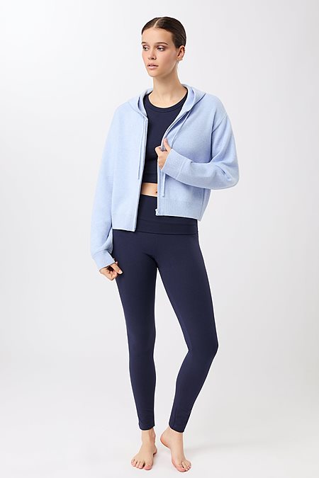 Jacket Knitted Hoodie Blue from Shop Like You Give a Damn