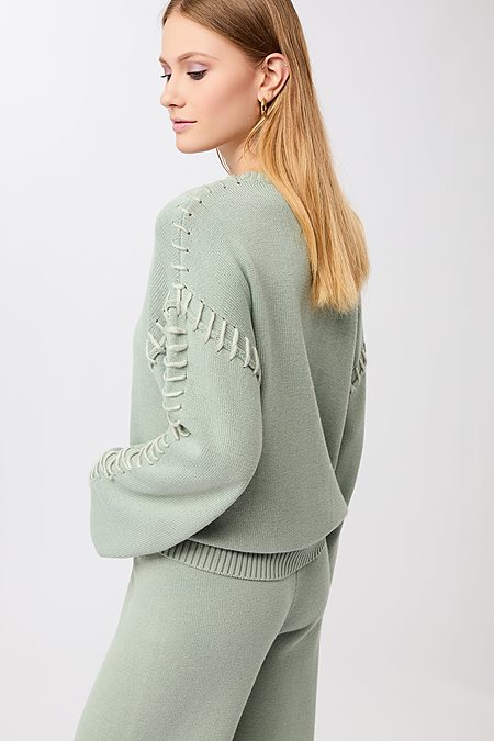 Knitted Sweater Loose Desert Green from Shop Like You Give a Damn