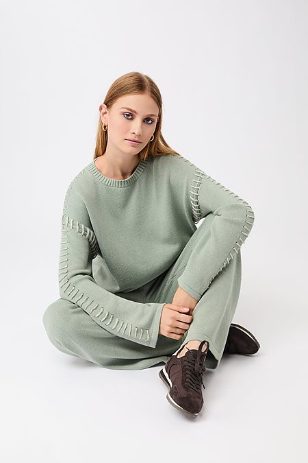 Knitted Sweater Loose Desert Green from Shop Like You Give a Damn
