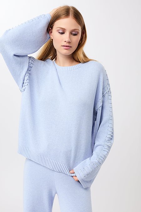 Knitted Sweater Loose Halcyon Blue via Shop Like You Give a Damn