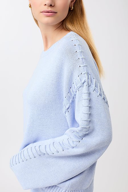 Knitted Sweater Loose Halcyon Blue from Shop Like You Give a Damn