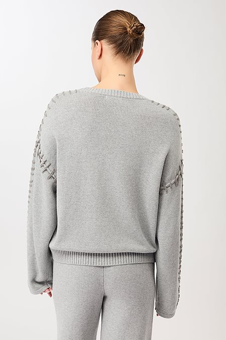 Knitted Sweater Loose Grey from Shop Like You Give a Damn