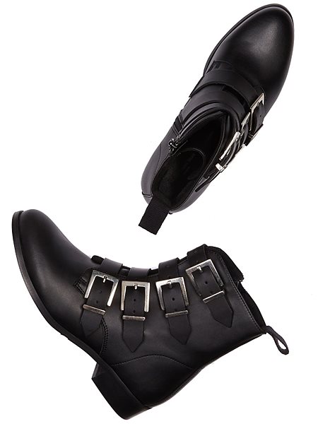 Biker Boots 4 Strap Black from Shop Like You Give a Damn