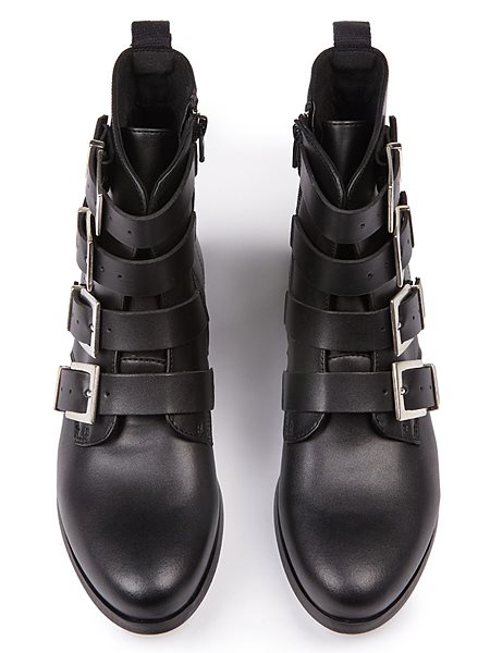 Biker Boots 4 Strap Black from Shop Like You Give a Damn