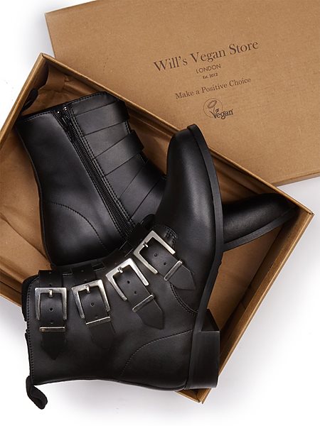 Biker Boots 4 Strap Black from Shop Like You Give a Damn