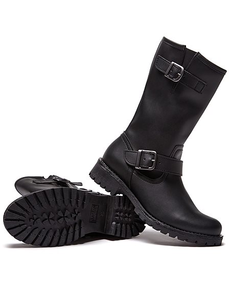 Motor Boots Mid-Length Black from Shop Like You Give a Damn