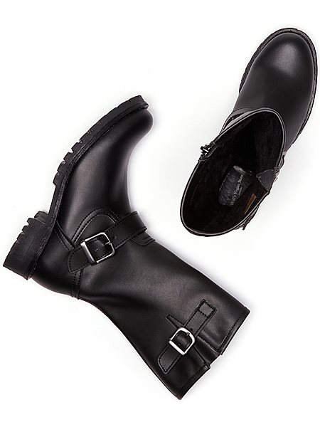 Motor Boots Mid-Length Black from Shop Like You Give a Damn