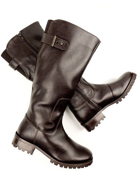 Boots Knee Length Deep Tread Dark Brown via Shop Like You Give a Damn