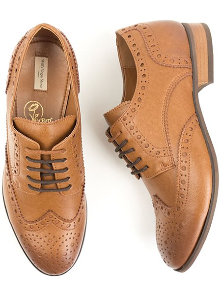 Brogue Oxfords City Wingtip Light Brown from Shop Like You Give a Damn